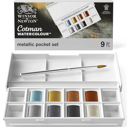 Winsor & Newton Cotman Metallic — 8 demi-godets — visuel de la référence