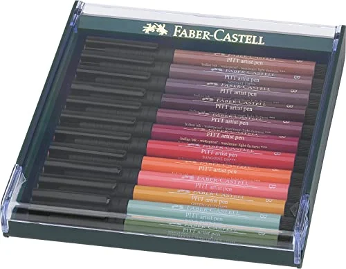 Faber-Castell Pitt Artist Pen — 12 couleurs terre — visuel de la référence