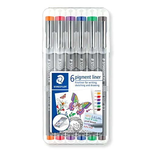 Staedtler Pigment Liner — 6 couleurs, 0,3 mm — visuel de la référence