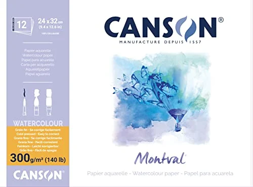 Canson Montval — 24 × 32 cm, 12 feuilles, 300 g/m² — visuel de la référence