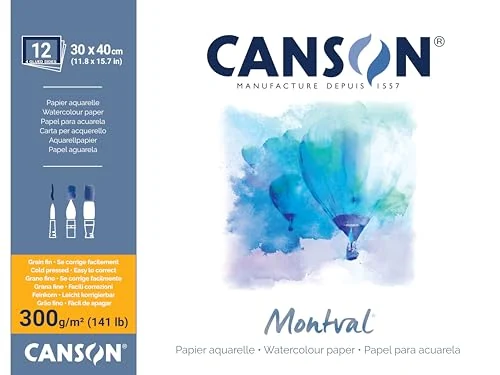 Canson Montval — 30 × 40 cm, 12 feuilles, 300 g/m² — visuel de la référence