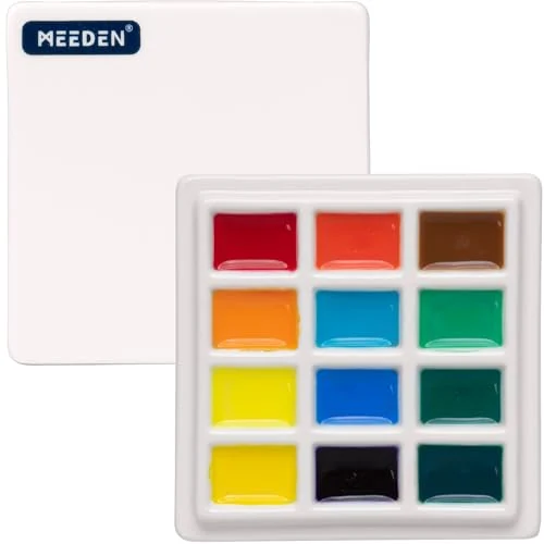 MEEDEN — palette en porcelaine, 12 puits et couvercle — visuel de la référence